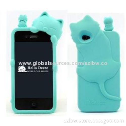 Animal Design Silicone Cases for iPhone 4/4S, Customized Designs Welcomed